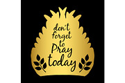Gold wings silhouette prayer poster