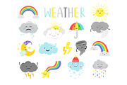 Cartoon weathers items for kids