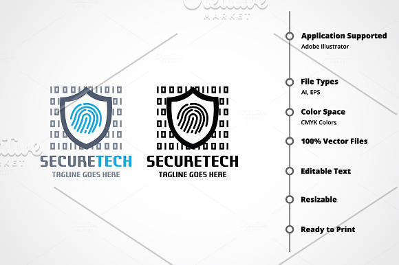 Security Technology Logo in Logo Templates - product preview 3