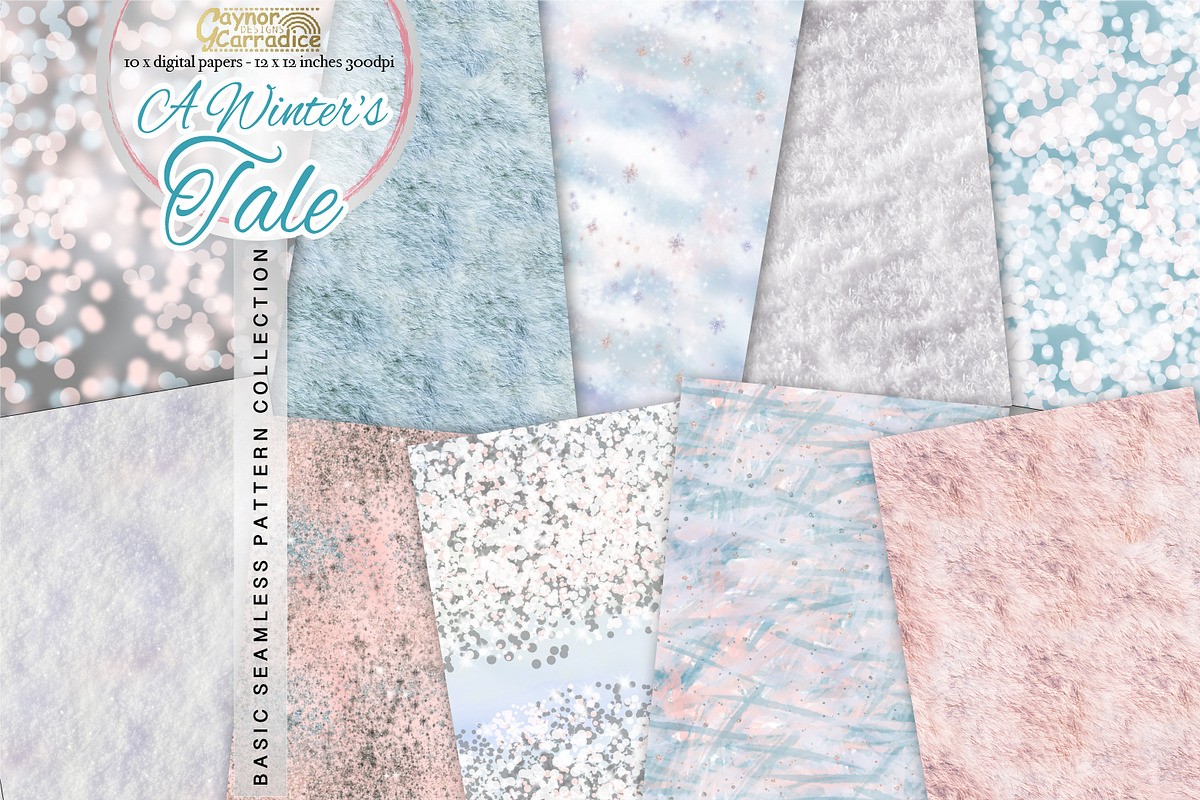 Winter fairy tale basic patterns in Textures - product preview 8