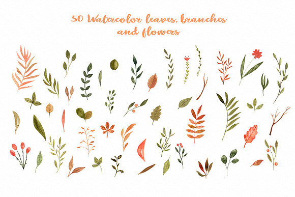 Watercolor Autumn Bundle-85% off in Illustrations - product preview 20