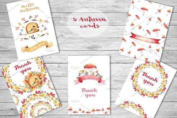 Watercolor Autumn Bundle-85% off in Illustrations - product preview 34