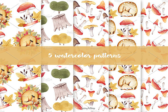 Watercolor Autumn Bundle-85% off in Illustrations - product preview 35