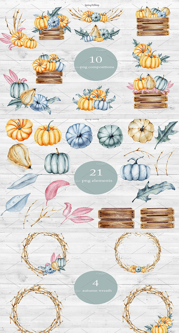 Watercolor Autumn Bundle-85% off in Illustrations - product preview 39