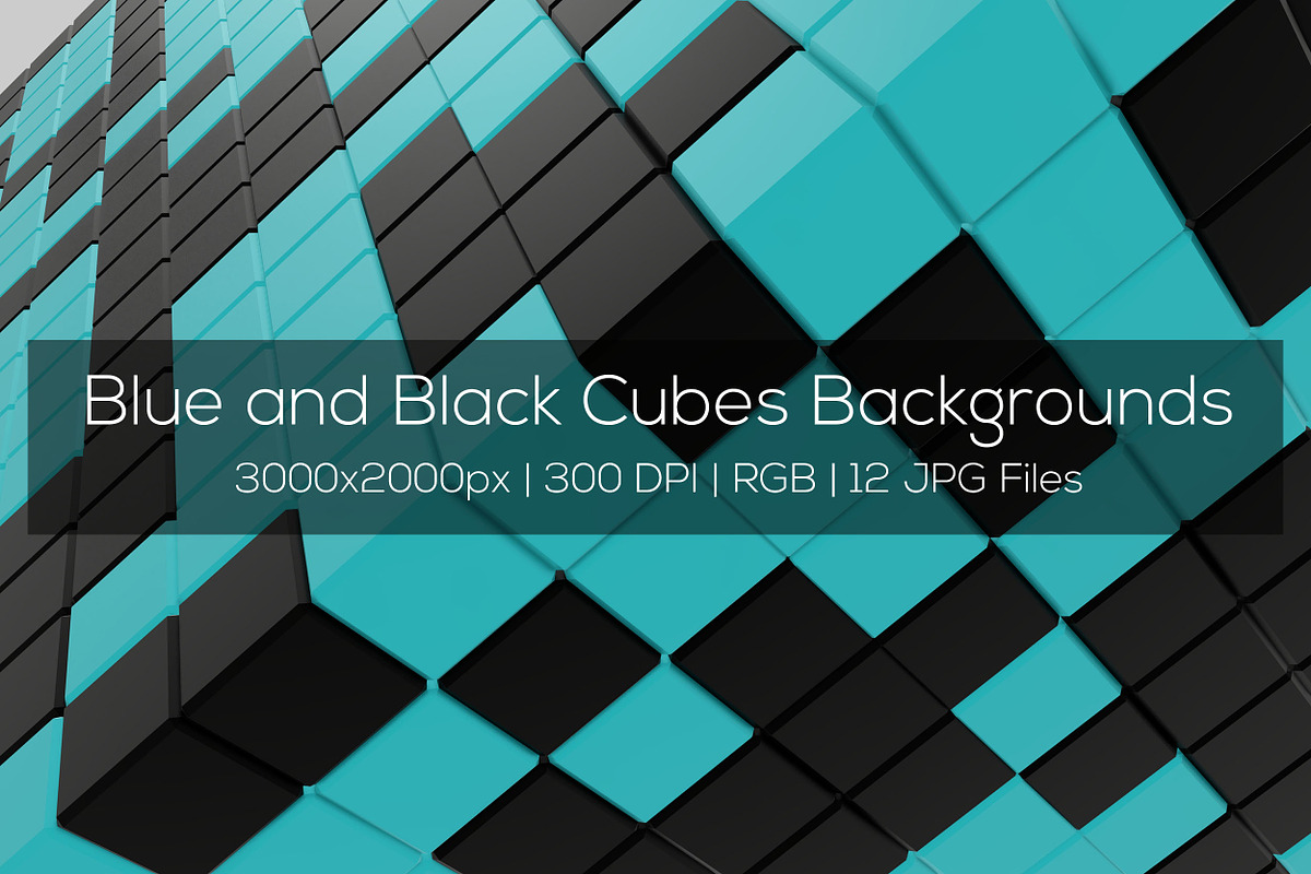 Blue and Black Cubes Backgrounds in Textures - product preview 8
