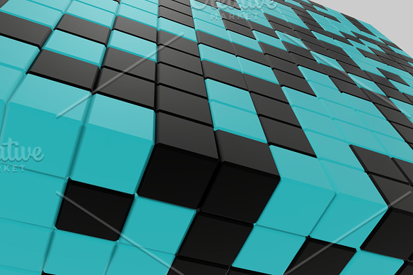 Blue and Black Cubes Backgrounds in Textures - product preview 4