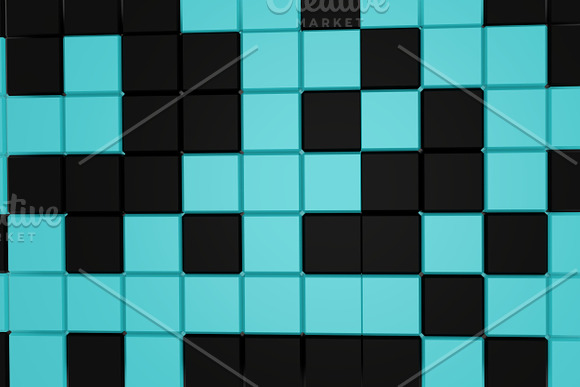 Blue and Black Cubes Backgrounds in Textures - product preview 5