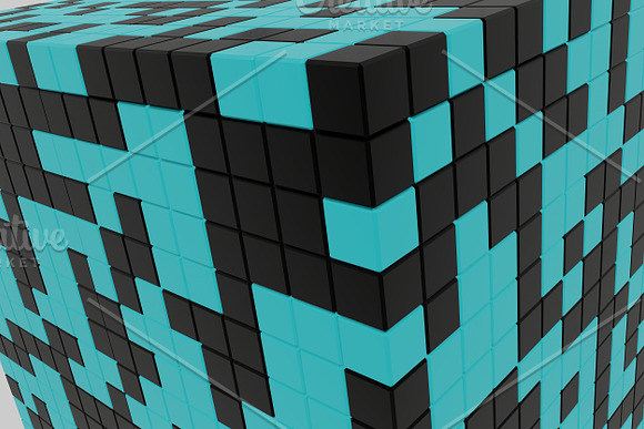 Blue and Black Cubes Backgrounds in Textures - product preview 6