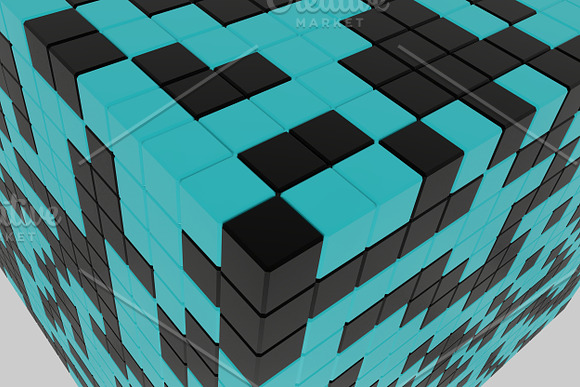 Blue and Black Cubes Backgrounds in Textures - product preview 9