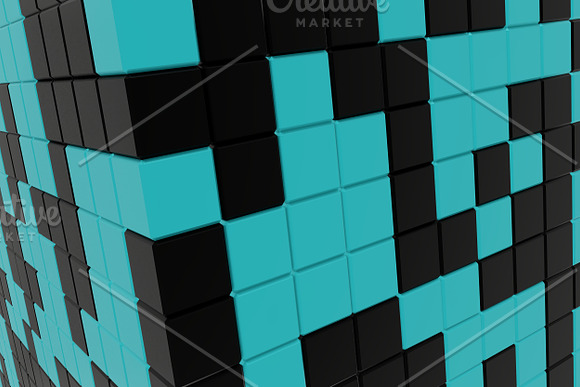 Blue and Black Cubes Backgrounds in Textures - product preview 11