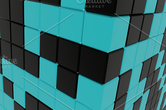 Blue and Black Cubes Backgrounds in Textures - product preview 12