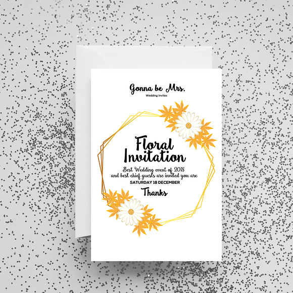Wedding Floral Invites Templates in Wedding Templates - product preview 2