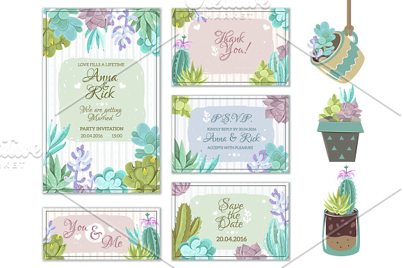 Cactus Pale Set in Illustrations - product preview 2