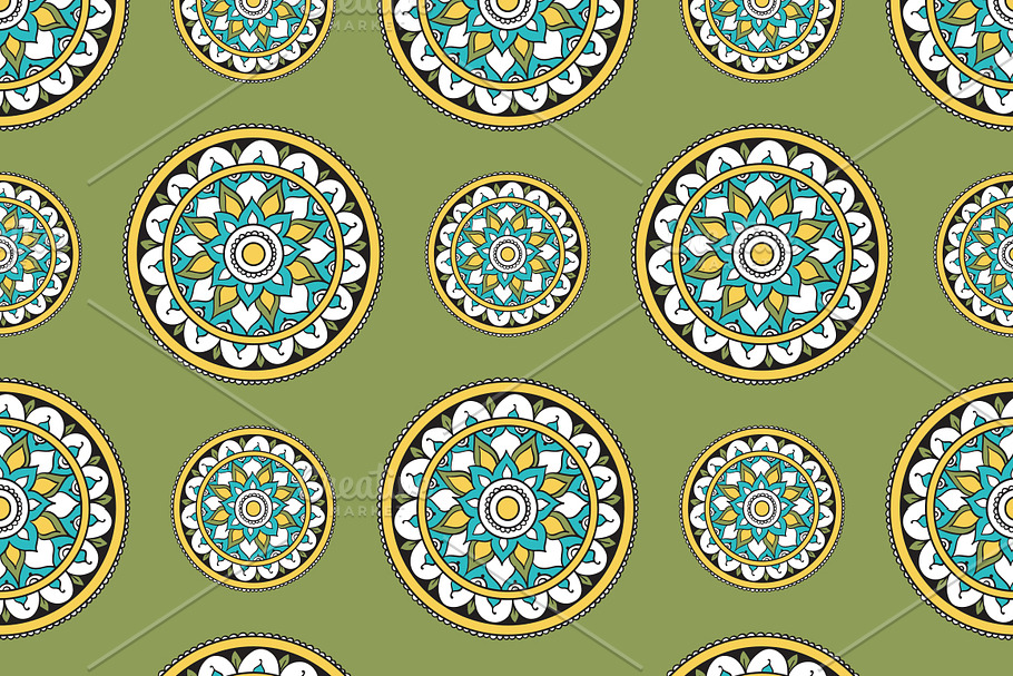 Seamless Madhubani Print Pattern in Patterns - product preview 8