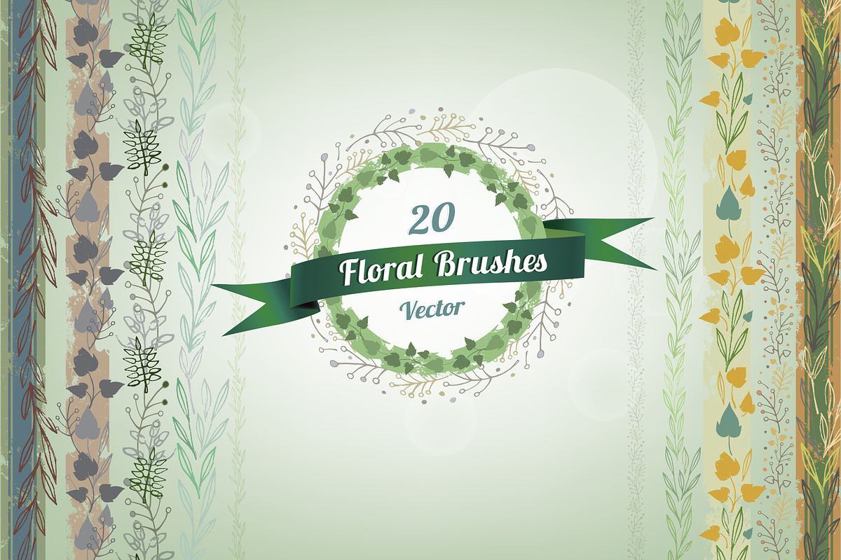 20 Vintage Floral Brushes in Photoshop Brushes - product preview 8
