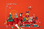 Christmas greetings template vector