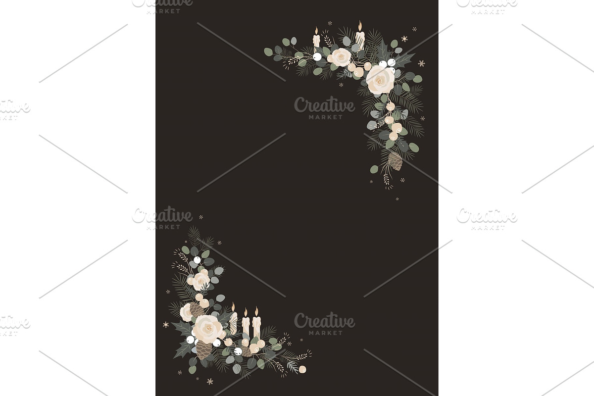 Christmas decoration. Isolated frame in Objects - product preview 8