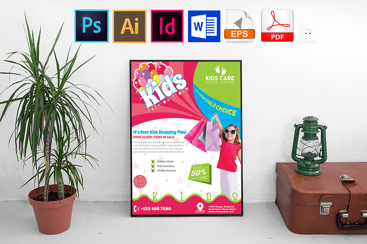 Poster | Kids Fashion Shop Vol-01 in Flyer Templates - product preview 8