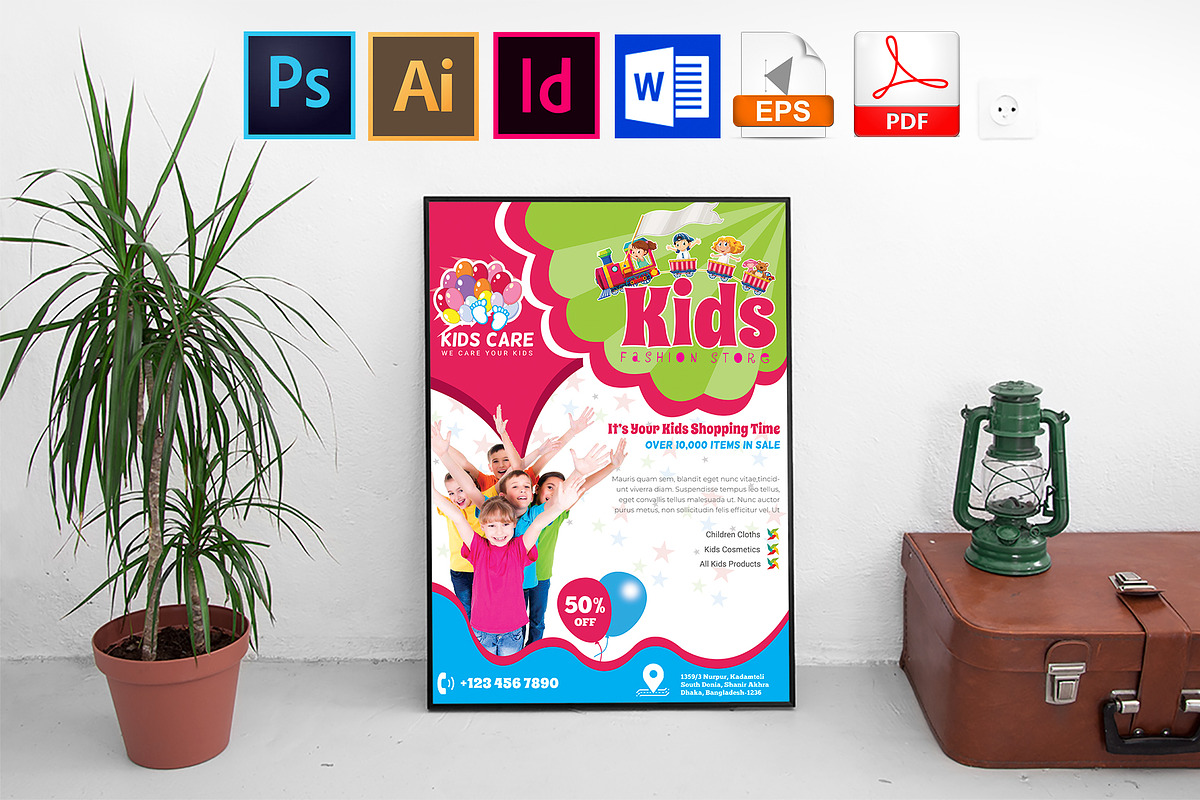 Poster | Kids Fashion Shop Vol-02 in Flyer Templates - product preview 8
