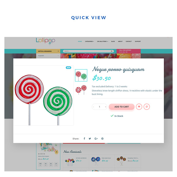 LEO LOLLIPOP - CANDY, SWEET, FOOD SH in Bootstrap Themes - product preview 3