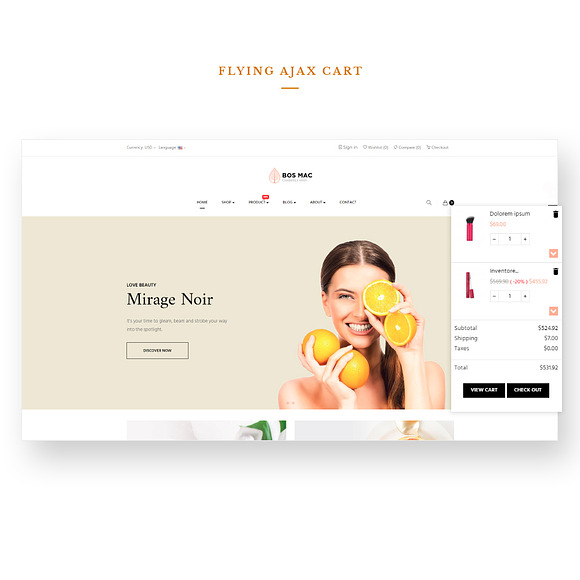 BOS MAC - COSMETIC AND BEAUTY STORE in Bootstrap Themes - product preview 7