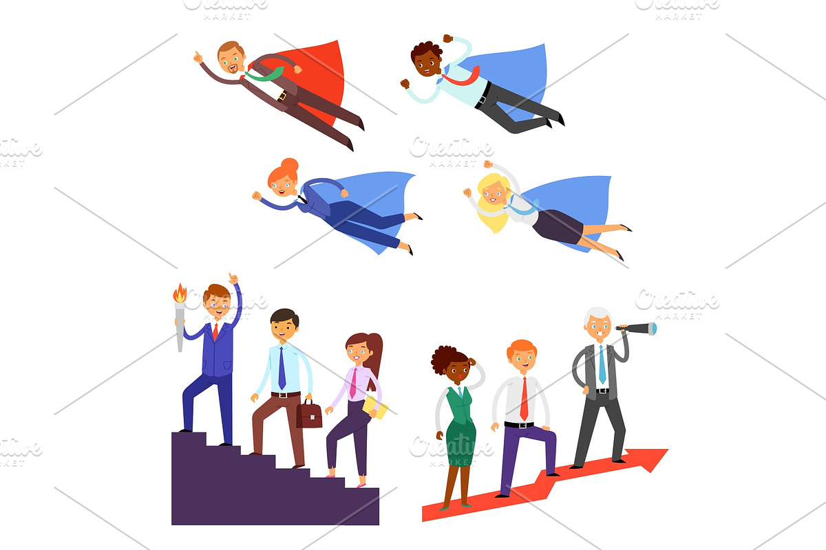 Team leader vector businessman or in Illustrations - product preview 8