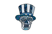 Uncle Sam Skull Mosaic