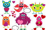 Love Monsters Vectors and Clipart