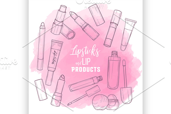 Types of lipsticks and lip glosses