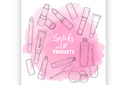 Types of lipsticks and lip glosses