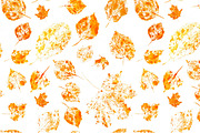 Watercolor Autumn Leaves Stamped