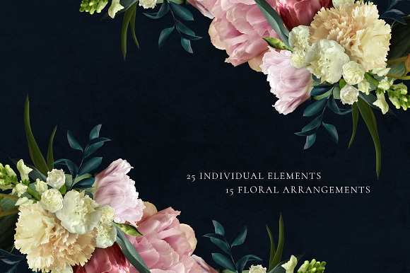 Luxury - REAL flowers' clipart set in Illustrations - product preview 1