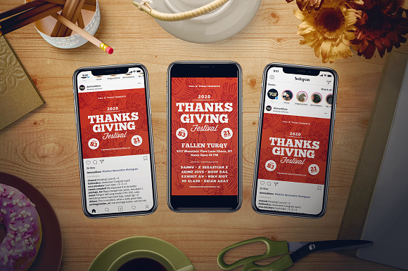 Thanksgiving Day Flyer Set in Flyer Templates - product preview 1