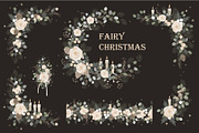 Set of Christmas vector floral