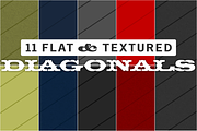 11 Flat & Textured Diagonal Patterns