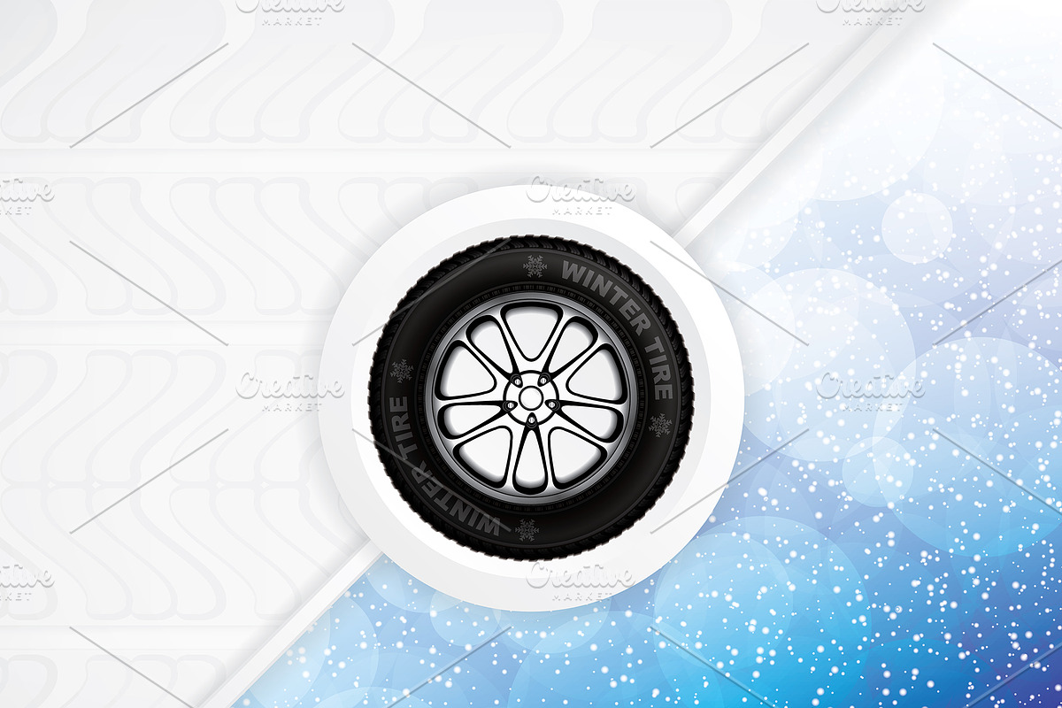 Winter tire in Illustrations - product preview 8
