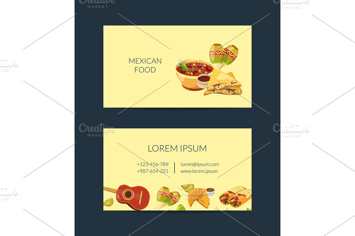 Vector cartoon mexican food business in Graphics - product preview 8