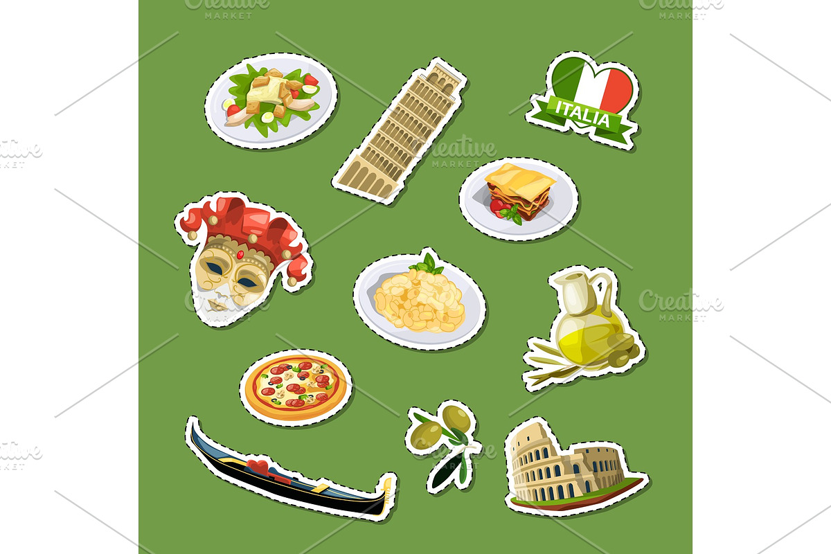 Vector cartoon italian cuisine in Graphics - product preview 8