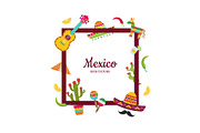 Vector flat Mexico attributes with
