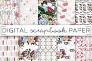 Floral Tiles Painterly Paper Set