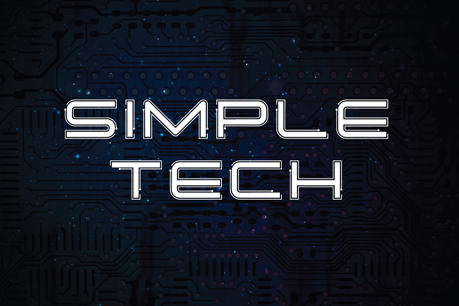 Simple Tech in Display Fonts - product preview 8
