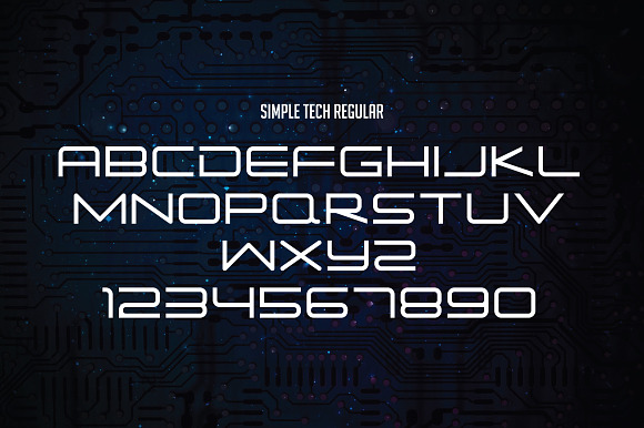 Simple Tech in Display Fonts - product preview 5