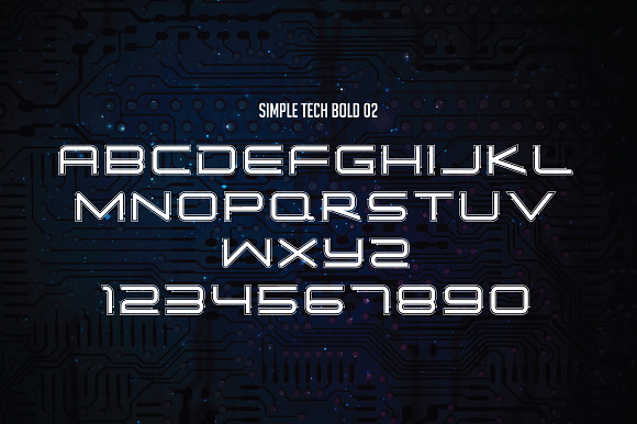 Simple Tech in Display Fonts - product preview 9