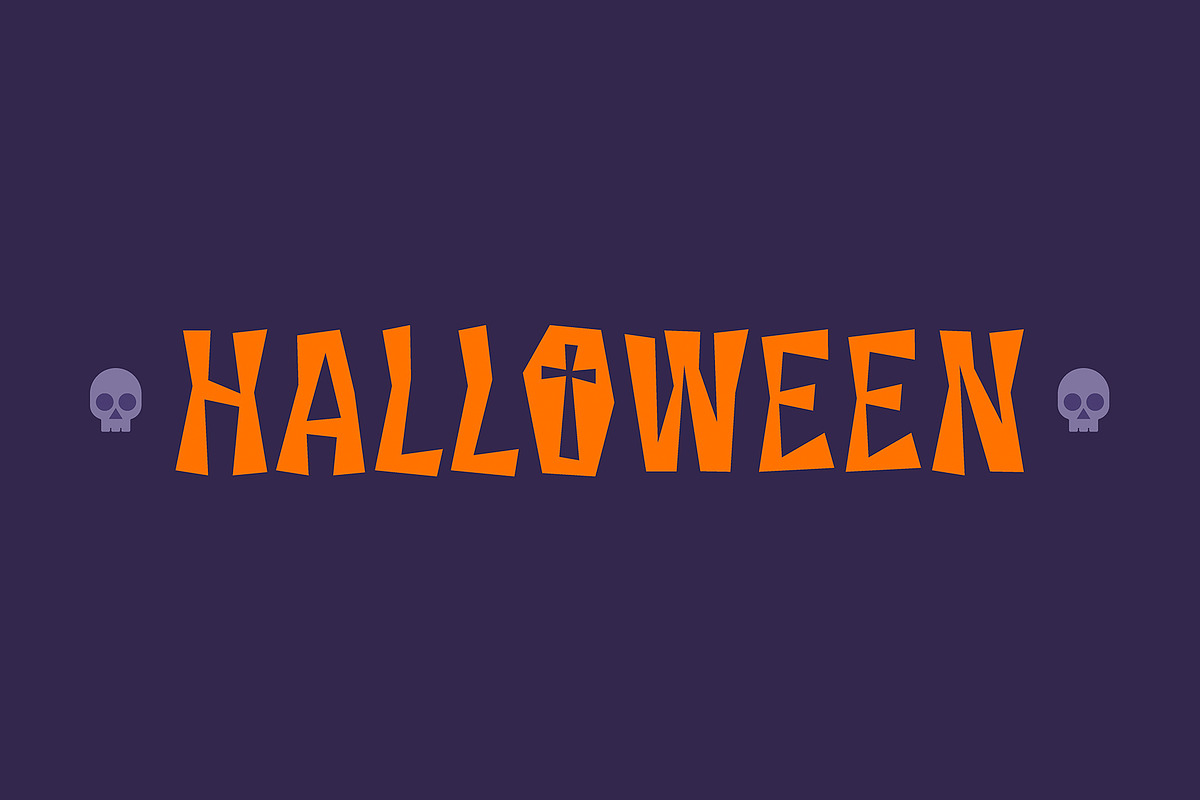 Typographic halloween letters logo in Illustrations - product preview 8