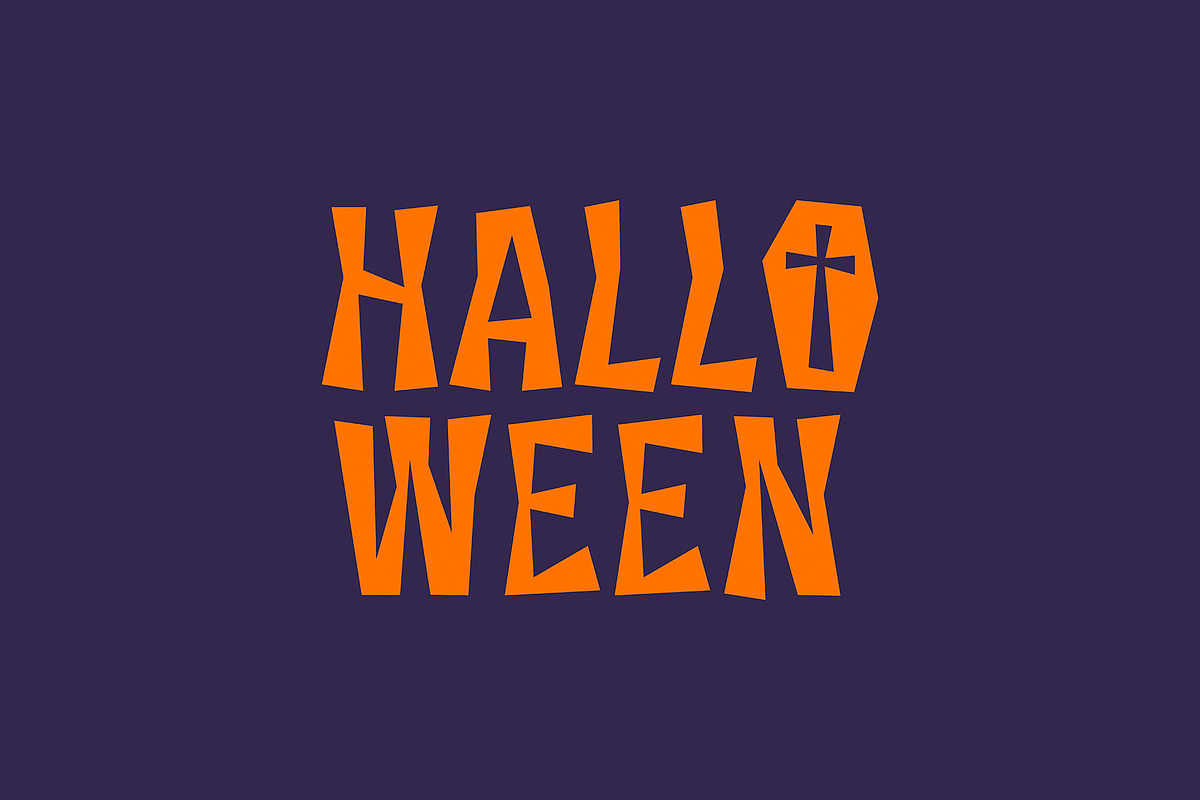 Typographic halloween letters logo in Illustrations - product preview 8