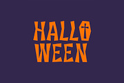 Typographic halloween letters logo