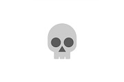 Halloween trick or treat skull icon