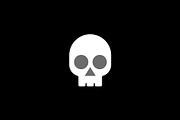 Halloween trick or treat skull icon