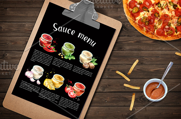 Sauce collection. Watercolor set in Illustrations - product preview 4