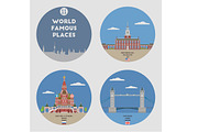 World famous places. Set 11